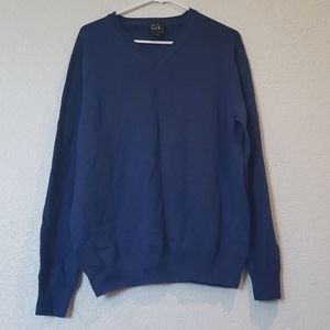 3/$20 Jos A Bank V neck Blue Sweater